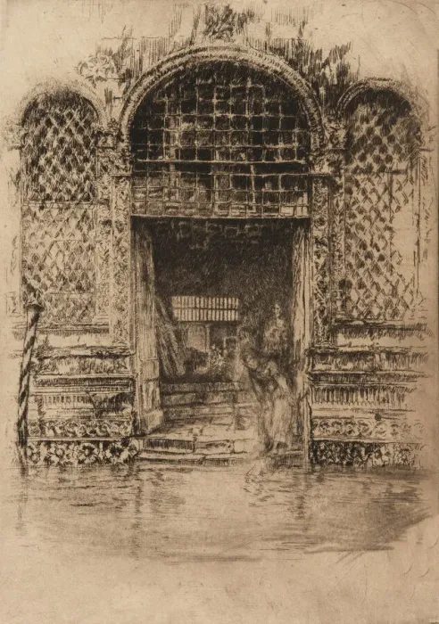 Framed Print : The Doorway, 1879-1880. Creator: James Abbott McNeill Whistler Framed Print : The Doorway, 1879-1880. Creator: James Abbott McNeill Whistler