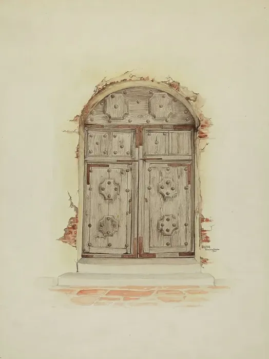 Framed Print : Doorway, 1937. Creator: Dayton Brown Framed Print : Doorway, 1937. Creator: Dayton Brown