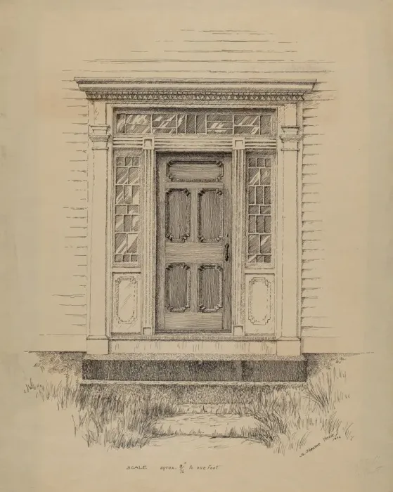 Framed Print : Doorway, c. 1936. Creator: Jerome Hoxie Framed Print : Doorway, c. 1936. Creator: Jerome Hoxie