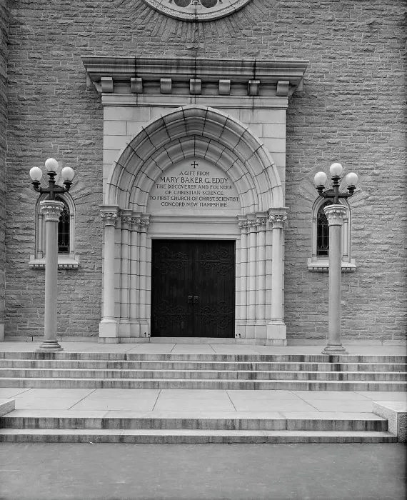 Framed Print : Doorway of First Church of Christ, Scientist, Concord, N.H. c1908. Creator: Unknown