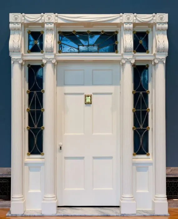 Framed Print : Doorway from the Isaac Gillet House, Painesville, Ohio, 1821. Creator: Jonathan Goldsmith Framed Print : Doorway from the Isaac Gillet House, Painesville, Ohio, 1821. Creator: Jonathan Goldsmith