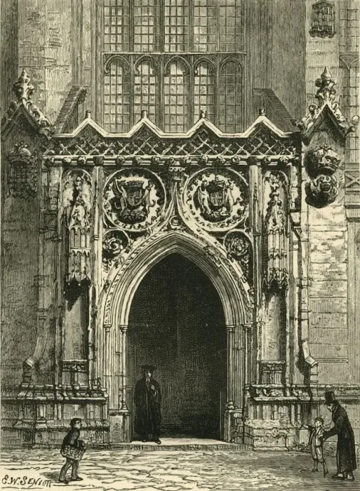 Framed Print : Doorway of Kings College Chapel, 1898. Creator: Unknown Framed Print : Doorway of Kings College Chapel, 1898. Creator: Unknown