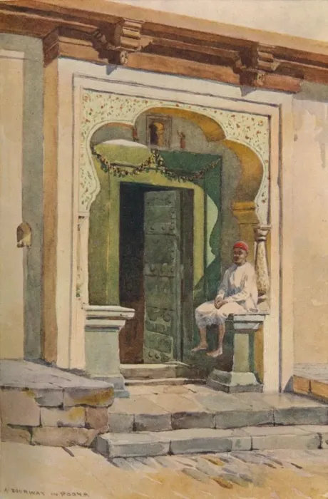 Framed Print : A Doorway, Poona, c1880 (1905). Artist: Alexander Henry Hallam Murray Framed Print : A Doorway, Poona, c1880 (1905). Artist: Alexander Henry Hallam Murray