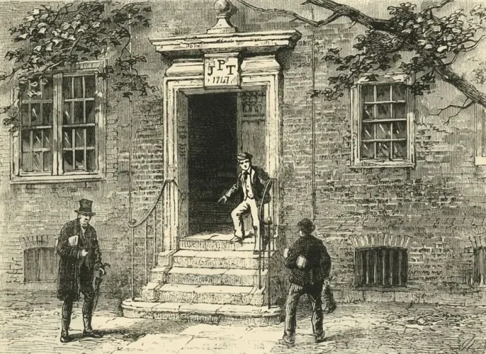 Framed Print : Doorway in Staples Inn, c1872. Creator: Unknown Framed Print : Doorway in Staples Inn, c1872. Creator: Unknown