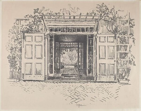 Doorway, Wyck, 1912. Creator: Joseph Pennell