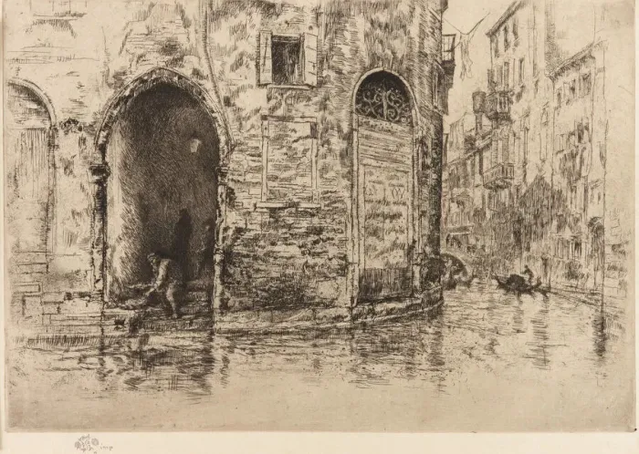 Framed Print : The Two Doorways, 1879-1880. Creator: James Abbott McNeill Whistler Framed Print : The Two Doorways, 1879-1880. Creator: James Abbott McNeill Whistler