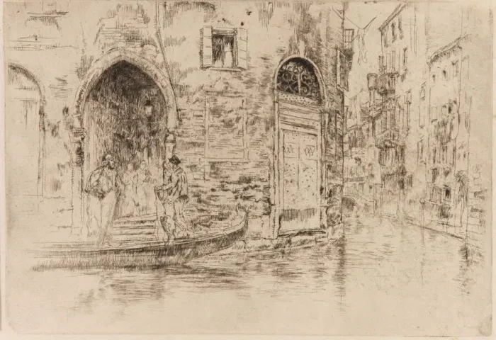 Framed Print : The Two Doorways, 1879-1880. Creator: James Abbott McNeill Whistler Framed Print : The Two Doorways, 1879-1880. Creator: James Abbott McNeill Whistler