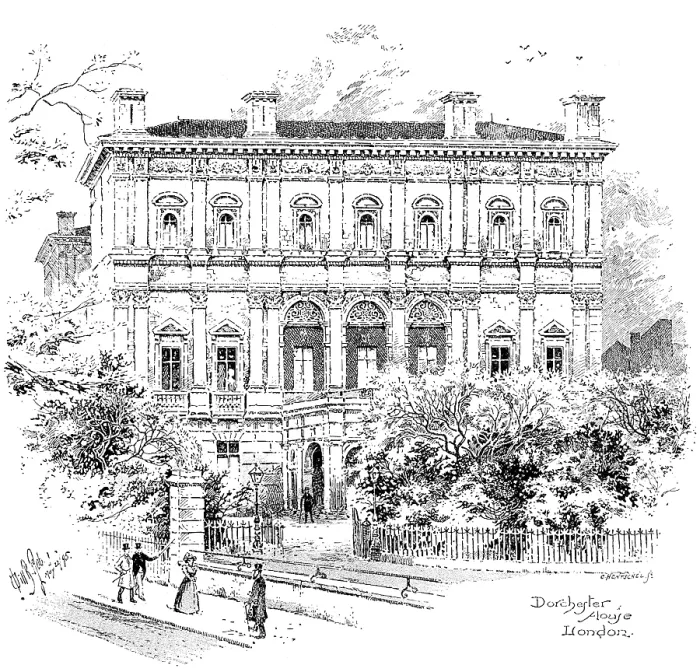 Framed Print : Dorchester House, Park Lane, residence of...Shahzada Nasrullah Khan during his stay in London, 1895. Creator: Carl Hentschel Framed Print : Dorchester House, Park Lane, residence of...Shahzada Nasrullah Khan during his stay in London, 1895. Creator: Carl Hentschel