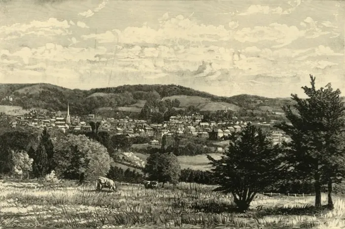 Framed Print : Dorking, from the Road to the Denbies, 1898. Creator: Unknown Framed Print : Dorking, from the Road to the Denbies, 1898. Creator: Unknown