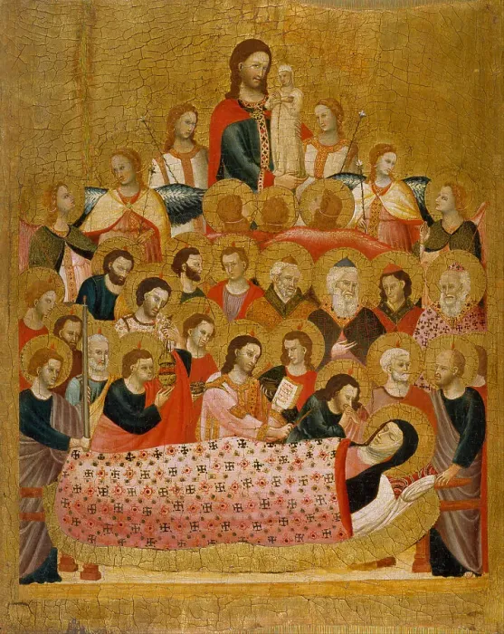 Framed Print : The Dormition of the Virgin. Artist: Master of the Cini Madonna (active ca 1330) Framed Print : The Dormition of the Virgin. Artist: Master of the Cini Madonna (active ca 1330)