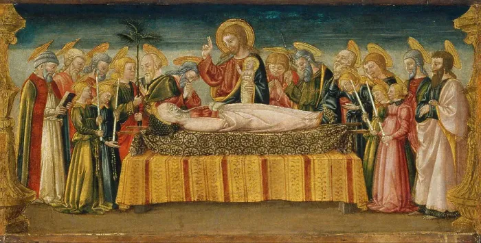Framed Print : The Dormition of the Virgin. Artist: Neri di Bicci (1418-1492) Framed Print : The Dormition of the Virgin. Artist: Neri di Bicci (1418-1492)