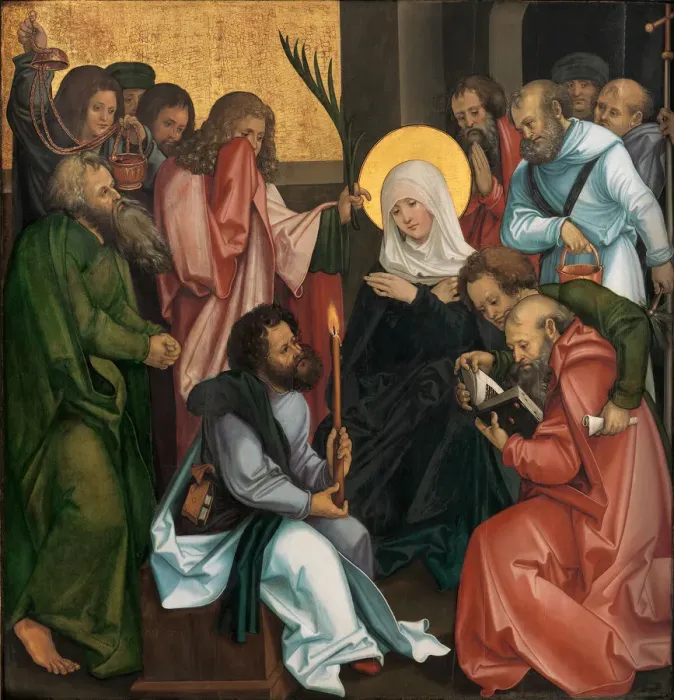 Framed Print : The Dormition of the Virgin; (reverse) Christ Carrying the Cross, ca. 1510. Creator