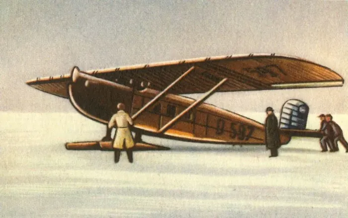 Framed Print : Dornier Merkur plane with snow skids, 1920s, (1932). Creator: Unknown Framed Print : Dornier Merkur plane with snow skids, 1920s, (1932). Creator: Unknown