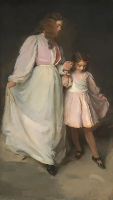 Framed Print : Dorothea and Francesca, 1898. Creator: Cecilia Beaux Framed Print : Dorothea and Francesca, 1898. Creator: Cecilia Beaux