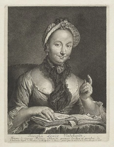 Dorothée Louise Viedebandt (The Artist's Wife), 1761. Creator: Georg Friedrich Schmidt