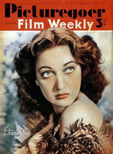 Dorothy Lamour (1914-1996), American actress, 1941