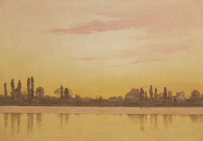 Framed Print : Dosseringen seen from the Sea, 1837. Creator: Christen Kobke Framed Print : Dosseringen seen from the Sea, 1837. Creator: Christen Kobke