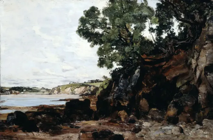 Framed Print : Douarnenez, 1884. Artist: Emmanuel Lansyer Framed Print : Douarnenez, 1884. Artist: Emmanuel Lansyer