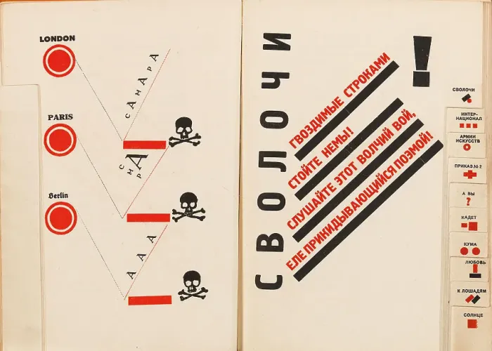 Framed Print : Double book pages from For the Voice by Vladimir Mayakovsky, 1923. Creator: Lissitzky, El (1890-1941). Double book pages from For the Voice by Vladimir Mayakovsky, 1923. Creator: Lissitzky, El (1890-1941) Framed Print : Double book pages from For the Voice by Vladimir Mayakovsky, 1923. Creator: Lissitzky, El (1890-1941). Double book pages from For the Voice by Vladimir Mayakovsky, 1923. Creator: Lissitzky, El (1890-1941)
