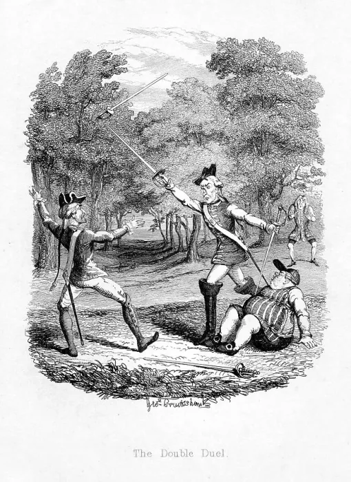 Framed Print : The Double Duel, 1844 Framed Print : The Double Duel, 1844