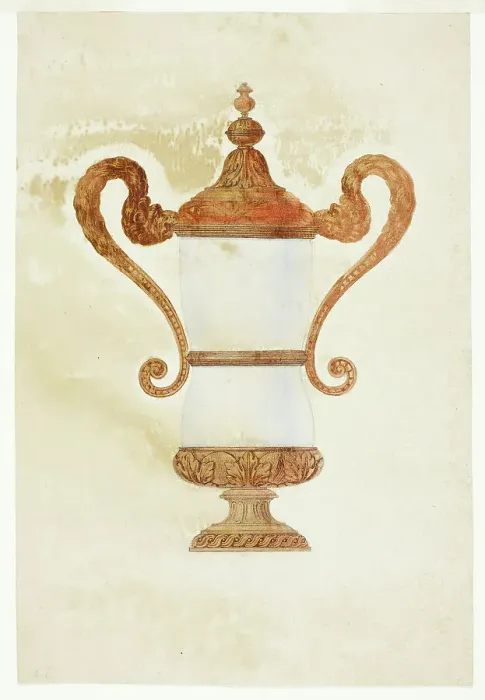 Framed Print : Double Handled Urn, n.d. Creator: Giuseppe Grisoni Framed Print : Double Handled Urn, n.d. Creator: Giuseppe Grisoni