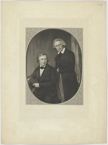 Double Portrait of the Brothers Grimm, ca 1845. Creator: Anonymous