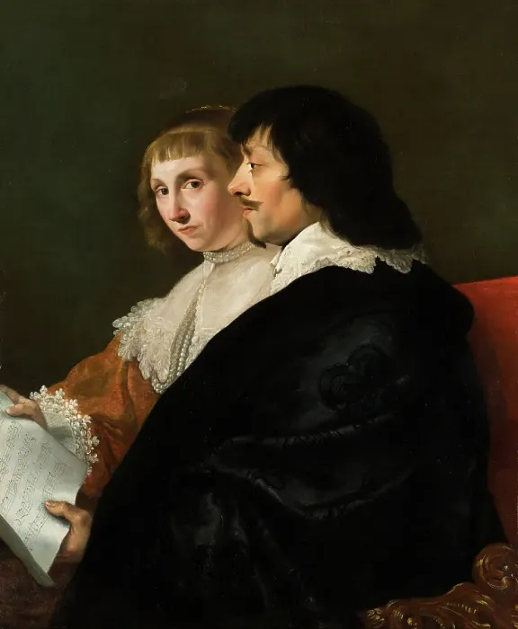 Framed Print : Double Portrait of Constantijn Huygens (1596-1687) and Suzanna van Baerle (1599-1637). Creator: Jacob van Campen Framed Print : Double Portrait of Constantijn Huygens (1596-1687) and Suzanna van Baerle (1599-1637). Creator: Jacob van Campen