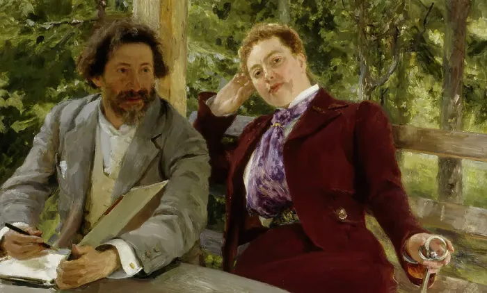 Framed Print : Double Portrait of Natalia Nordmann and Ilya Repin, 1903. Creator: Il'ya Repin Framed Print : Double Portrait of Natalia Nordmann and Ilya Repin, 1903. Creator: Il'ya Repin