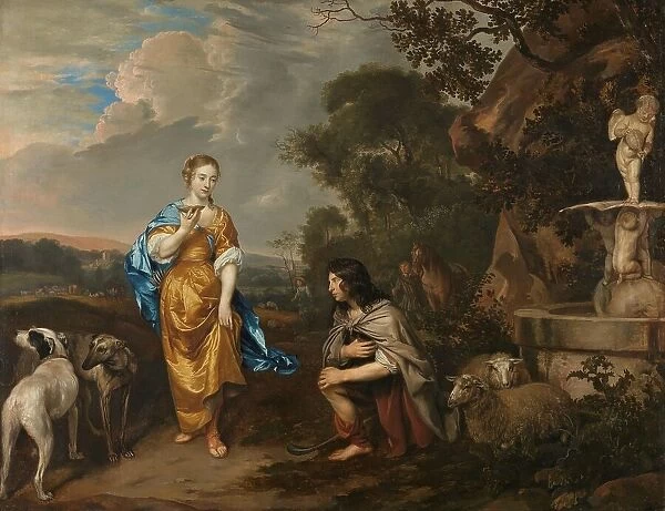 Double portrait of a young couple as Granida and Daiphilo, c.1640-c.1670. Creator: Jan Mytens