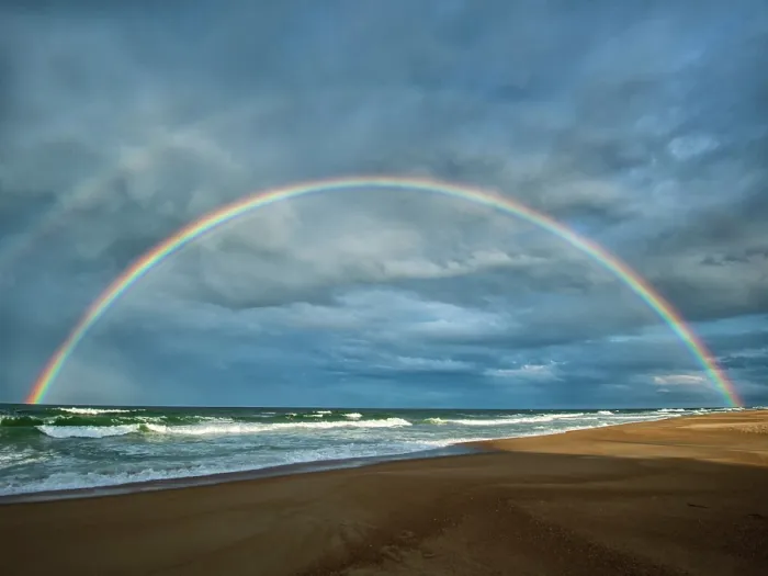 Framed Print : Double Rainbow. Creator: Eve Turek Framed Print : Double Rainbow. Creator: Eve Turek
