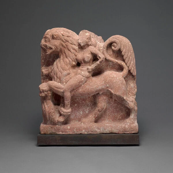 Double -Sided Capital with Female Figure Astride a Lion, c. 1st century A. D