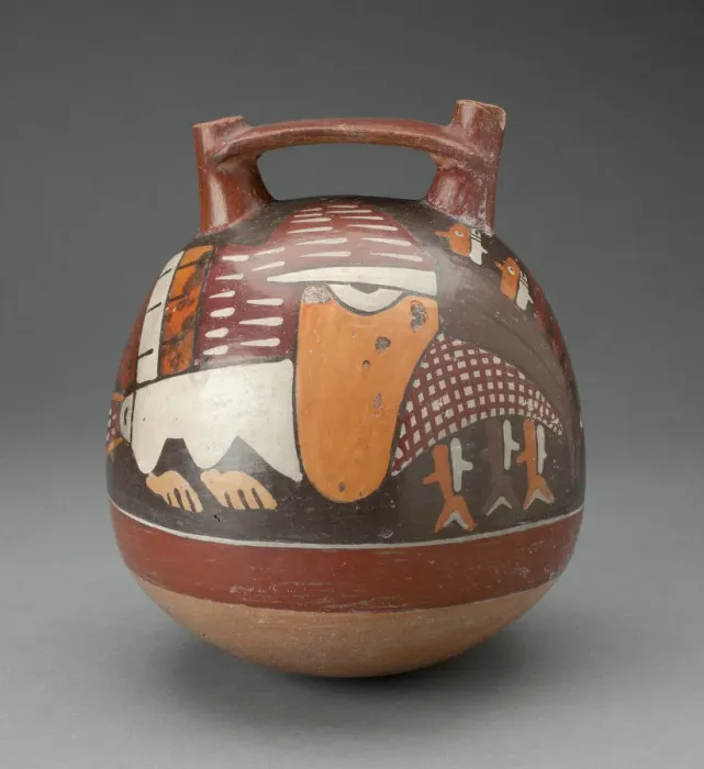 Framed Print : Double Spout Vessel Depicing an Abstract Bird with Fish, 180 B. C. / A. D. 500 Framed Print : Double Spout Vessel Depicing an Abstract Bird with Fish, 180 B. C. / A. D. 500
