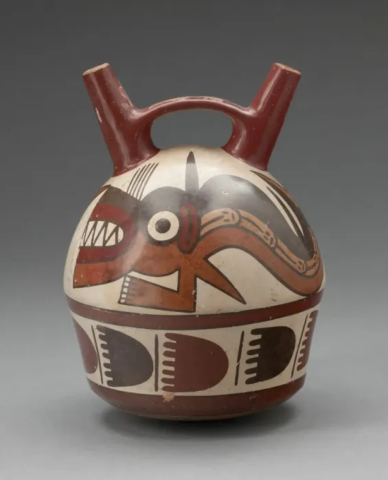 Framed Print : Double Spout Vessel Depicting an Abstract Shark with Human Attributes, 180 B. C. / A. D. 500 Framed Print : Double Spout Vessel Depicting an Abstract Shark with Human Attributes, 180 B. C. / A. D. 500