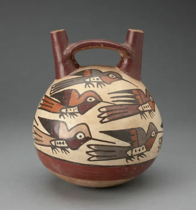 Framed Print : Double Spout Vessel Depicting Hummingbirds of Different Colors, 180 B. C. / A. D. 500 Framed Print : Double Spout Vessel Depicting Hummingbirds of Different Colors, 180 B. C. / A. D. 500