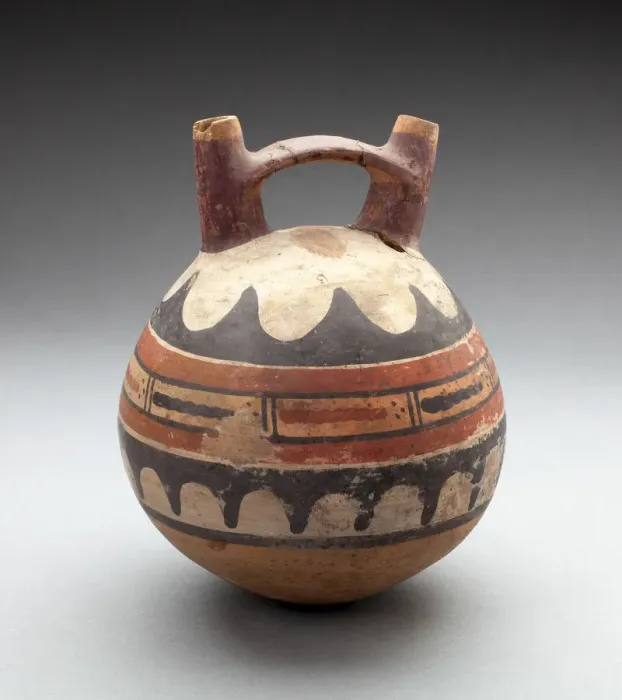 Framed Print : Double Spout Vessel Depicting Rows of Abstract Motifs, 180 B. C. / A. D. 500 Framed Print : Double Spout Vessel Depicting Rows of Abstract Motifs, 180 B. C. / A. D. 500