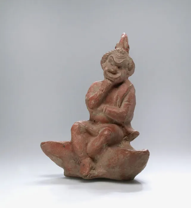 Framed Print : Double-spouted Hanging Lamp with the Figure of a Comic Actor, 125-100 B.C. Creator: Unknown Framed Print : Double-spouted Hanging Lamp with the Figure of a Comic Actor, 125-100 B.C. Creator: Unknown