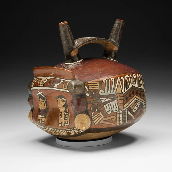 Double-Spouted Vessel Representing a Templelike Structure, 180 B. C.  /  A. D. 500