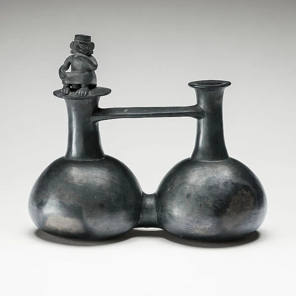 Double Vessel with a Seated Figure, A. D. 1200  /  1450. Creator: Unknown