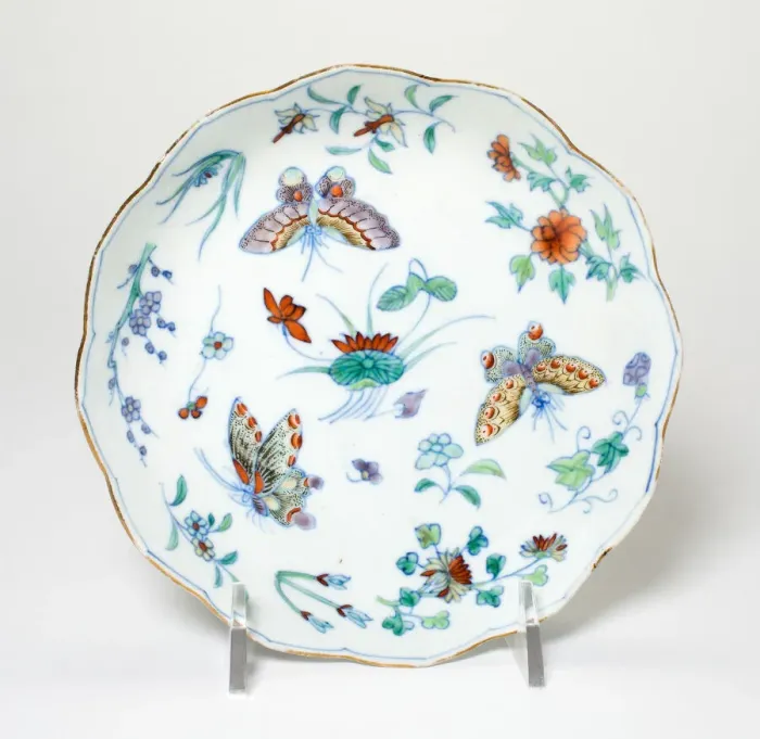 Framed Print : Doucai Dish, Qing dynasty (1644-1911), Daoguang period (1821 -1850). Creator: Unknown Framed Print : Doucai Dish, Qing dynasty (1644-1911), Daoguang period (1821 -1850). Creator: Unknown