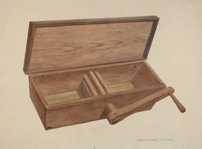 Framed Print : Dough Mixer, c. 1940. Creator: Roger Deats Framed Print : Dough Mixer, c. 1940. Creator: Roger Deats