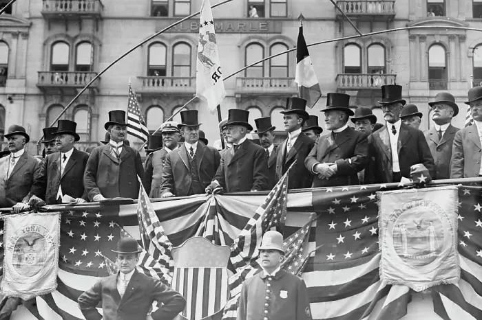 Framed Print : Dougherty, Dix, Gaynor, Cropsey, Gen. Grant, between 1910 and 1915. Creator: Bain News Service Framed Print : Dougherty, Dix, Gaynor, Cropsey, Gen. Grant, between 1910 and 1915. Creator: Bain News Service