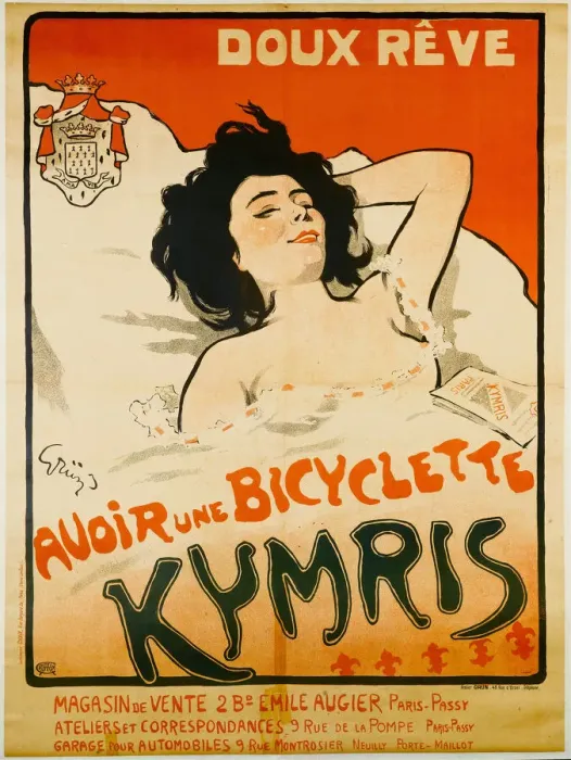 Framed Print : Doux reve. Avoir une bicyclette Kymris, c. 1898. Creator: Grün Framed Print : Doux reve. Avoir une bicyclette Kymris, c. 1898. Creator: Grün