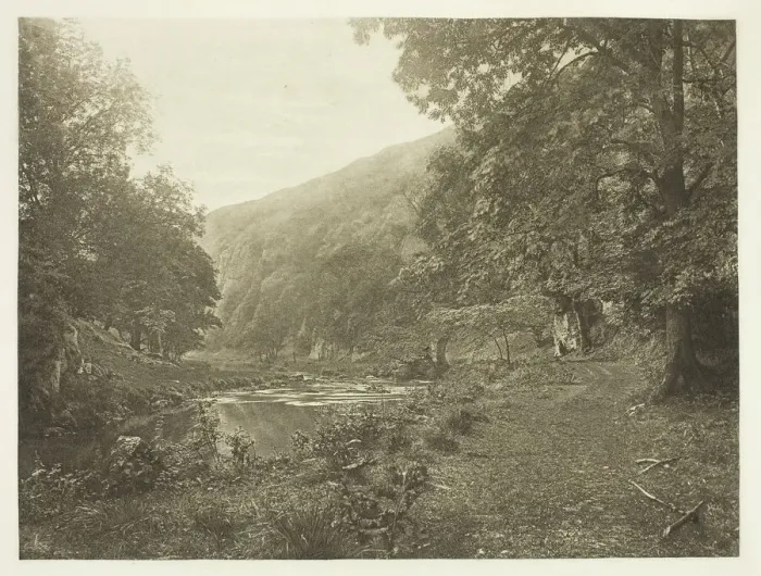 Framed Print : In Dove Dale, 1880s. Creator: Peter Henry Emerson Framed Print : In Dove Dale, 1880s. Creator: Peter Henry Emerson