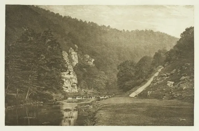 Framed Print : In Dove Dale, 1880s. Creator: Peter Henry Emerson Framed Print : In Dove Dale, 1880s. Creator: Peter Henry Emerson