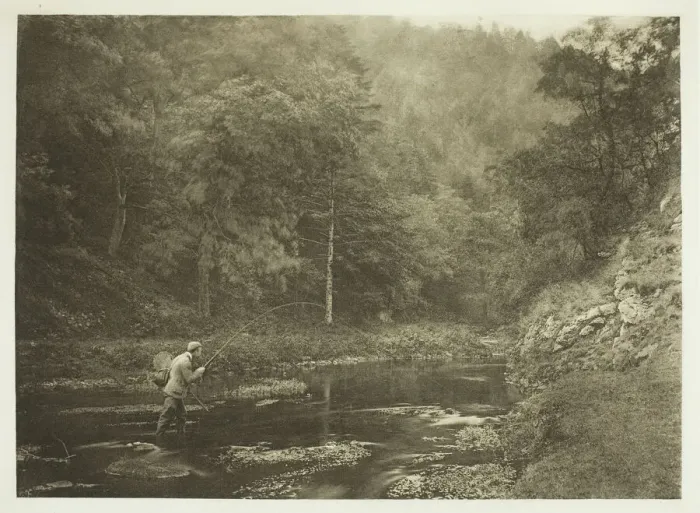 Framed Print : In Dove Dale. Habet!, 1880s. Creator: Peter Henry Emerson Framed Print : In Dove Dale. Habet!, 1880s. Creator: Peter Henry Emerson