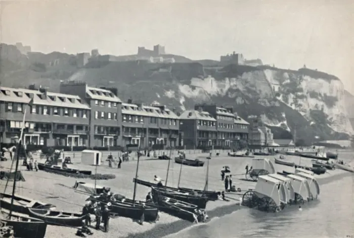 Framed Print : Dover - The Parade, Showing Dover Castle, 1895 Framed Print : Dover - The Parade, Showing Dover Castle, 1895