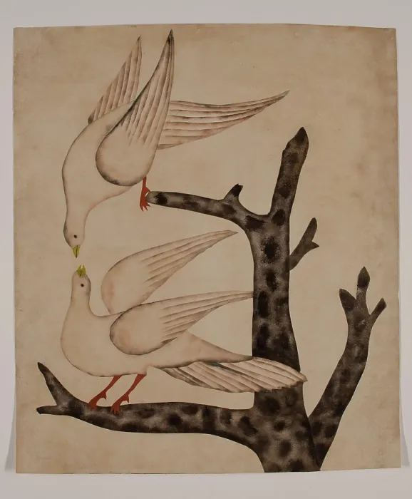 Framed Print : Doves, c1820. Creator: Unknown Framed Print : Doves, c1820. Creator: Unknown