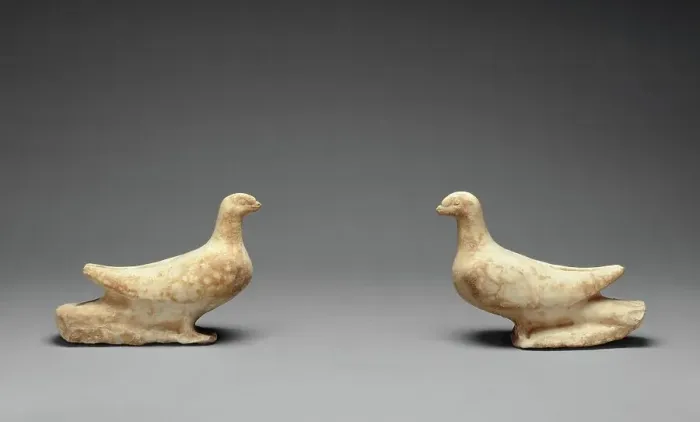 Framed Print : Two Doves from a Funerary Monument, 350-300 BC. Creator: Unknown Framed Print : Two Doves from a Funerary Monument, 350-300 BC. Creator: Unknown