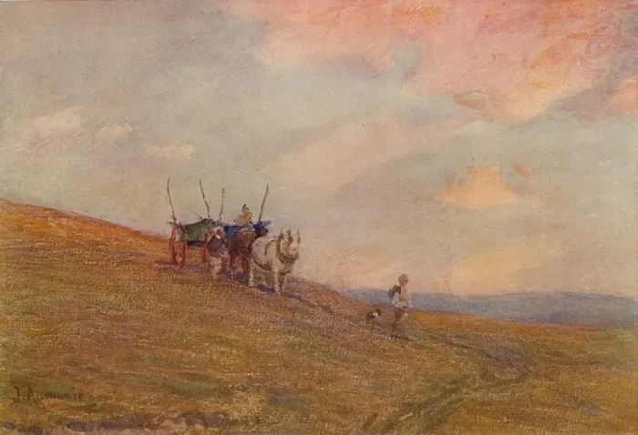 Framed Print : On the Downs Near Harting, c1870-1906, (1906). Creator: James Aumonier Framed Print : On the Downs Near Harting, c1870-1906, (1906). Creator: James Aumonier