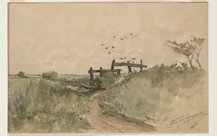 Framed Print : In the Downs, possibly 1855. Creator: Carel Nicolaas Storm Framed Print : In the Downs, possibly 1855. Creator: Carel Nicolaas Storm